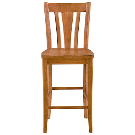 Bar Stool with Transitional Back Design